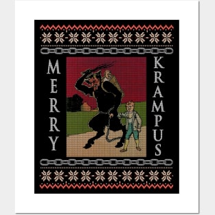 Krampus Ugly Christmas Sweater Funny Xmas Posters and Art